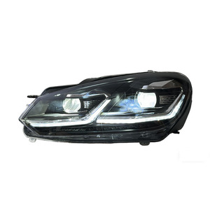 Conjunto de Faros Delanteros SJC para Volkswagen <span class=keywords><strong>Golf</strong></span> 6 <span class=keywords><strong>MK6</strong></span> 2010-2014, Faros LED Modificados, Luces Diurnas Delanteras Mejoradas - Product Image 3