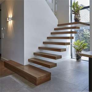 Escaliers flottants en bois naturel pour l'intérieur Installation facile pour l'utilisation-pour les espaces intérieurs de villas - Product Image 3