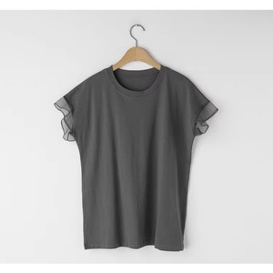 <span class=keywords><strong>T</strong></span>-<span class=keywords><strong>shirt</strong></span> Estiva da Donna con Collo Rotondo e Maniche Trasparenti, Maglietta Casual a Maniche Corte, Elegante Blusa Y2K Streetwear per Uso Quotidiano - Product Image 5