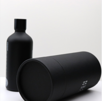 Boîte circulaire vide noir mat sur Logo 50ml/80ml/100ml/120ml /150ml flacon diffuseur de roseaux en verre