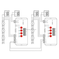 Kontroler LED Terprogram K1000C Kontrol DMX512 Addressable Single Double-wire IC WS2811 2812 2048 Piksel Kontroler Kartu SD