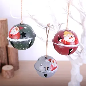 Pingente campainha árvore de natal, enfeites de pendurar para pendurar na árvore de natal, decoração de bolas de natal