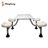 Ensemble table et chaises modernes, durables et écologiques pour la restauration rapide, idéal pour les cafétérias, restaurants, hôtels et écoles - Usage commercial
