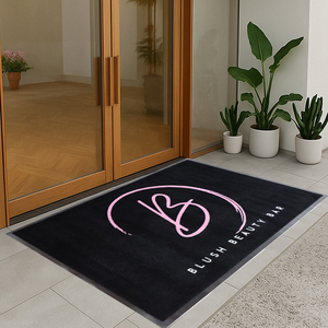 Alfombra impresa con alfombrillas para puerta con logotipo Alfombrilla para puerta Delantera de entrada de marca personalizada - Product Image 1