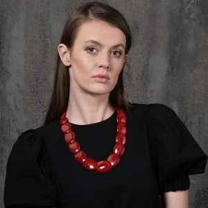 <b>Resin</b> Jewelry Necklace Featuring Artistic Craft Look Lightweight Durable Design Suitable For Daily Fashion And Casual Events - Product Image 3