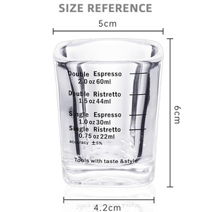 <span class=keywords><strong>Bicchiere</strong></span> <span class=keywords><strong>di</strong></span> misurazione con linee <span class=keywords><strong>di</strong></span> misurazione 2oz / 60ml Jigger per Bartending bicchierino misurino con once e <span class=keywords><strong>millilitri</strong></span> - Product Image 2