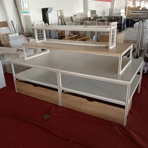 Tùy chỉnh cửa hàng bằng gỗ Kệ trưng bày chảy hiển thị đứng với ngăn kéo ở phía dưới - Product Image 6