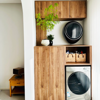 Style bois naturel, production en usine, adapté aux salons, chambres, cuisines et plus encore