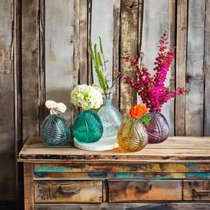 Nordic Leaf Pattern <span class=keywords><strong>vaso</strong></span> di vetro fragola soffiato a mano di piccole <span class=keywords><strong>dimensioni</strong></span> <span class=keywords><strong>per</strong></span> la decorazione della casa di nozze e soggiorno all'ingrosso Bud vasi - Product Image 1