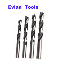 Jeu de forets pour bois Evian Brad Point 3 10 mm, 8 pièces, forets hélicoïdaux en acier à haute teneur en carbone pour le perçage du bois