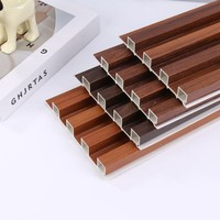Modern Sound-Absorbing Moisture- Moth-Proof WPC Wall Panels with Wood-Grain Finish for Outdoor Gym Decorative Background Walls