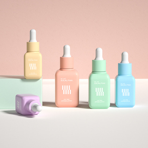 Bouteille d'huile d'emballage de cosmétiques de luxe 10ml 30ml Flacon compte-gouttes carré en verre dépoli - Product Image 1