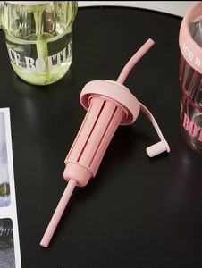 Милая Спортивная пластиковая бутылка для воды 1300 мл для детей Летняя походная соломинка для питья живота для школы - Product Image 6