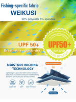 OEM Unisex Performance Visserijshirt UPF 50+ Snel Droogend Ademend Antibacterieel Met Capuchon Aangepast Logo 100% Polyester Zoutwaterbestendig