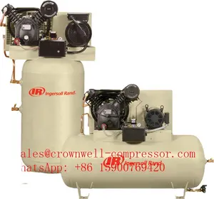 Ingersoll Rand 7100C15/8 7100C15/8-DL 7100C15/8-AC-DL two Stage Reciprocating piston Air Compressor T30 8barg horizontal tank