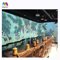 Projection murale interactive 360° avec éclairage holographique 3D 4D, intelligence artificielle et scènes multiples °   Salle de projection immersive