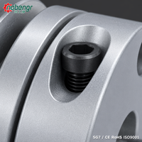 Accouplement à diaphragme monodisque en alliage d'aluminium et acier inoxydable SS304, à serrage, sans jeu, rigide torsionnel, pour machine CNC, moteur pas à pas et servomoteur