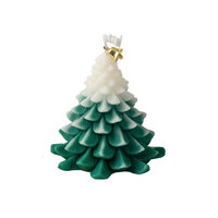 Décoration de la maison nouveauté INS forme de Noël bougie parfumée cadeau Double couleur arbre de Noël Mini parfumé luxe