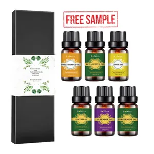 6 paket aromaterapi uçucu yağlar özel etiket hediye seti 10ml lavanta yağı difüzör rahatlama sakinleştirici