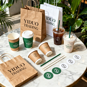 Gobelets <span class=keywords><strong>à</strong></span> café et <span class=keywords><strong>à</strong></span> thé jetables <span class=keywords><strong>à</strong></span> double paroi de qualité alimentaire avec logo personnalisé, écologiques, biodégradables, isolés thermiquement, recyclables, <span class=keywords><strong>à</strong></span> <span class=keywords><strong>emporter</strong></span>, 12 oz - Product Image 4