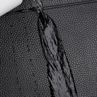 Bolso Mensajero de Cuero Genuino con Costuras Impecables, Superficie con Textura de Litchi, Impermeable y Antisuciedad para el Trabajo Diario y Negocios