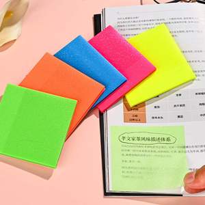 กระดาษโน้ตแบบมีกาวในตัว 50 แผ่น สีเรืองแสง หลายสี รูปทรงสี่เหลี่ยม สำหรับจดบันทึกประจำวัน ทำเครื่องหมายเอกสาร ใช้ในสำนักงาน - Product Image 6