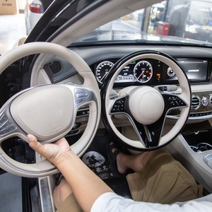Volantes Estilo <span class=keywords><strong>Maybach</strong></span> Mejorados para Mercedes-Benz Clase C/Clase E/Clase S S400/S450/GLS, Cuero Personalizable en Color Caoba - Product Image 2