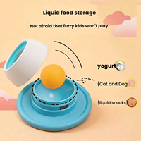Bol Rotatif 360° Anti-Glouton Écologique en ABS de Qualité Alimentaire, Jouet Automatique à Lécher pour Chats et Chiens - Soulagement de l'Anxiété et de l'Ennui