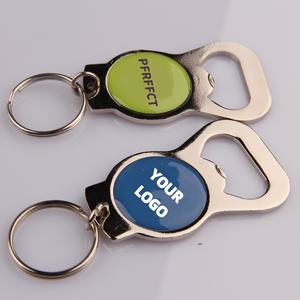 Vente en gros Porte-clés mignon en métal personnalisé avec logo imprimé UV Porte-clés ouvre-bouteille dessin animé à la mode - Product Image 1