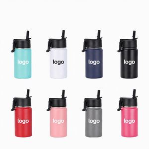 Botella Deportiva de 12oz - Botella de Agua Deportiva Aislada al Vacío de Acero Inoxidable 304 con Pajita, Taza de Gran Capacidad para Exteriores - Product Image 1