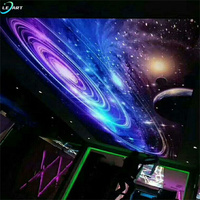 Dalles de plafond pop home decor suspendues flexibles galaxy led pour la décoration intérieure