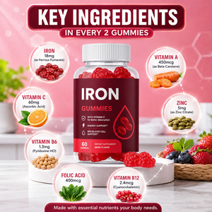 Gummies véganes bio OEM/ODM pour adultes – Supplément minéral riche en vitamines du complexe B et en zinc favorisant l'absorption du fer - Product Image 2