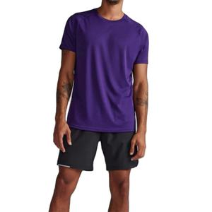 เสื้อออกกำลังกายผู้ชายแบบไร้ตะเข็บ แห้งเร็ว แขนสั้น กระชับสัดส่วน ผ้าถัก - Product Image 2