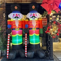 Modèle géant gonflable de Casse-Noisette avec éclairage LED, décoration de Noël pour événements festifs, affichage en centre commercial, festivals, fêtes, clubs