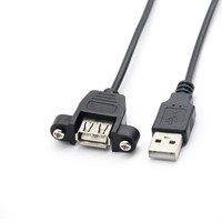 Câble d'extension USB 2.0 Taipuxi USB2.0 Type A mâle vers Type A femelle à montage sur panneau avec vis
