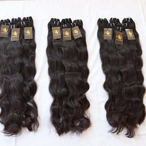 Lot de cheveux humains vierges indiens, non traités, cuticules vierges, cheveux alignés, pas d'enchevêtrement, pas de perte, cheveux doublement tirés - Product Image 1