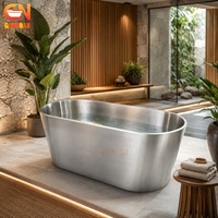Bain de glace professionnel pour club de fitness, construction métallique durable, baignoire à glace en acier inoxydable pour la cryothérapie à domicile