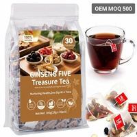 Ginseng Five Treasure Blended Health Tea Variety Pack Multi Flavor <strong>Goji</strong> Mulberry Jujube Herbal Tea Bags Pure Natural OEM
