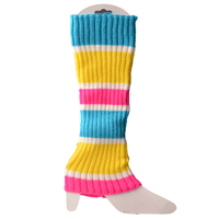 Guêtres de botte Goth d'hiver Offre Spéciale pour femmes filles japonais Lolita jambières néon longues chaussettes d'équipage anti-dérapant gothique tricot manchette