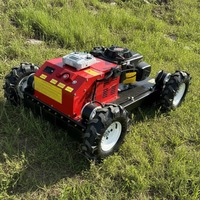 Mesin Pemotong Rumput Robot Berkualitas Tinggi Bersertifikasi CE 9hp Beroda dengan Pemotong Semak Bertenaga Bensin