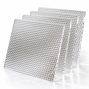 Vente en gros de diffuseurs de lumière LED, plaque acrylique transparente prismatique texturée en PMMA pour luminaires - Product Image 4