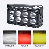 Kit d'éclairage externe LED fin en aluminium pour moto avec 8 lentilles et support de montage réglable pour deux-roues 12-50V – Amélioration de l'éclairage