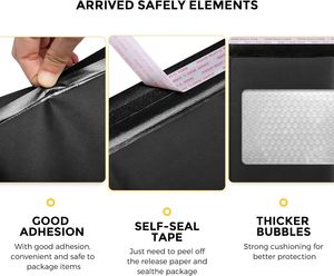 Sobres de Correo Negros Reciclables Ecológicos Autosellables GTU, Bolsas de Envío de Polietileno con Burbujas, Bolsas Acolchadas con Burbujas - Product Image 4