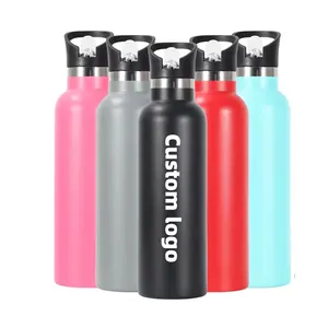 500ml 750ml Small Mouth Stainless Steel Double Walled Vacuum Flask Thermal Insulated Sport Water Bottles