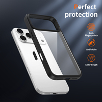 Coque de téléphone antichoc couleur bonbon avec cadre latéral pour iPhone 17 Pro Max 15 Plus 16E 17Air 13 12 14, pare-chocs en TPU et dos transparent