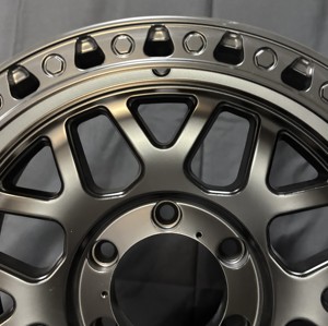 Jantes tout-terrain Inner Beadlock style KMC 17x8.5 17X9 18X9 6X139.7 Noir mat, jantes en alliage tout-terrain pour Toyota 4x4 Pickup Truck - Product Image 4