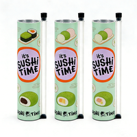 Tube en papier kraft écologique et recyclable pour snacks et sushis, avec logo personnalisé, doublure en aluminium, impression couleur personnalisée, vente en gros OEM en vrac