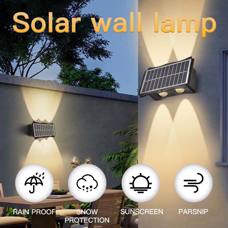 solar light garden decoration wall lamp outdoor ip65 waterproof solar