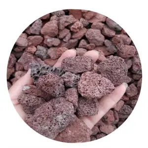 식물 포장/장식용 도매 블랙/레드 화산석 용암 바위 비금속 광물
