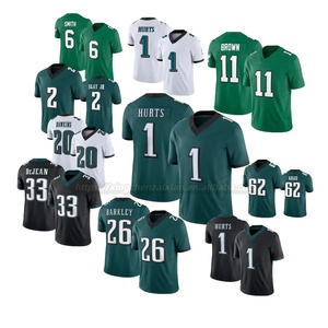 25-26 mùa (logo đầy đủ) Áo Philadelphia 1 đau 26 barkley <span class=keywords><strong>6</strong></span> Smith 33 dejean 62 kelce 11 đồng phục bóng đá Mỹ màu nâu - Product Image 1